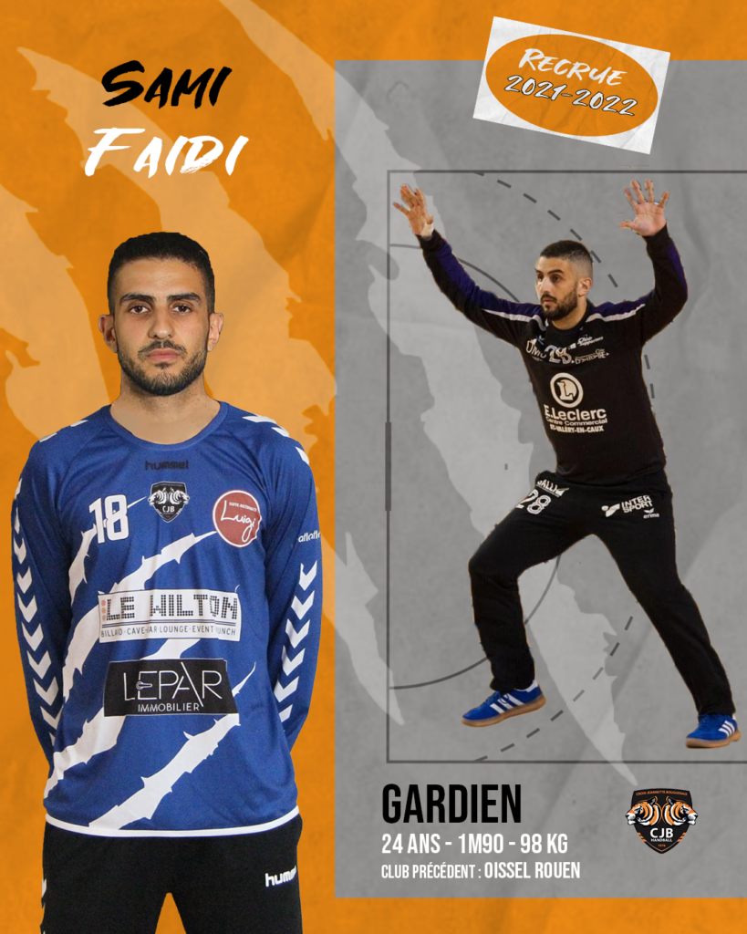 sami faidi gardien cjb handball bouguenais nationale 2